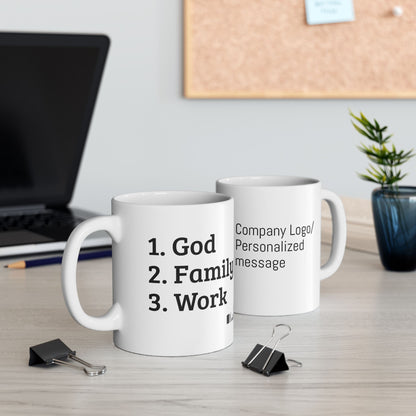 [Bulk] Ceramic Mug, 11oz| Office Mugs| Bulk Office Mugs| Customized mugs| White Mugs| Company logo mugs| Personalized mug